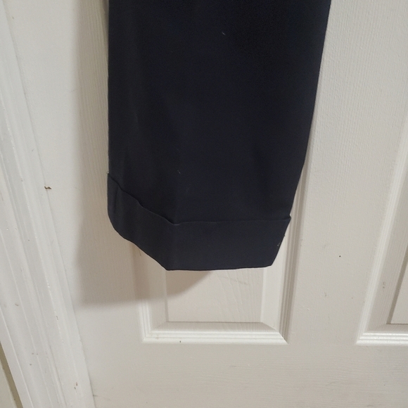 J. Crew Womens City fit Wide leg Pants with Cuffs 100% Cotton Black Size 4 - Picture 6 of 8